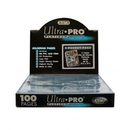 Feuilles de Classeur Platinum Series 9 Cases 11 Trous Ultra PRO