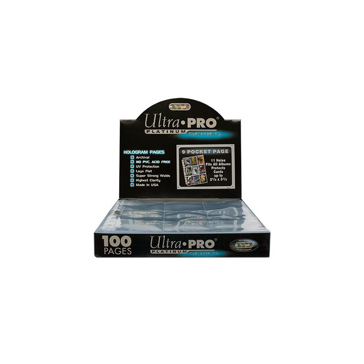 ACCESSOIRES - Feuilles de Classeur Platinum Series 9 Cases 11 Trous Ultra PRO