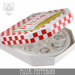 DÉS : Pizza Pepperoni Dice Set