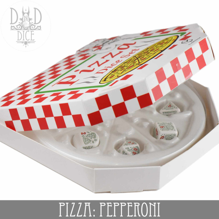 DÉS : Pizza Pepperoni Dice Set