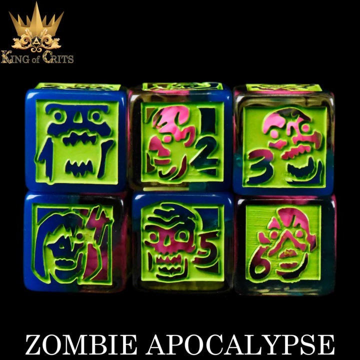 Set di 11 dadi dell'apocalisse zombie - DADI E CONTATORI