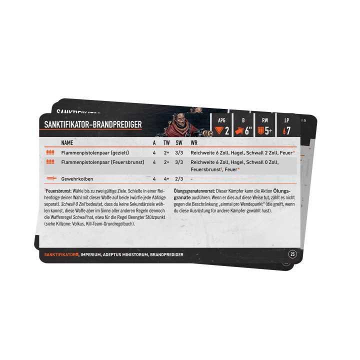 Kill Team: Sanctificateurs – Cartes Techniques - KILL TEAM