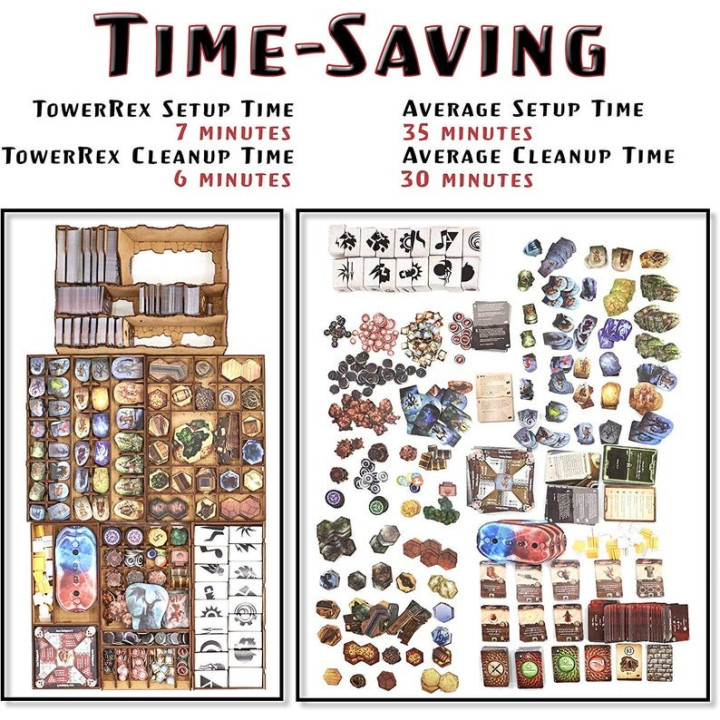 Insert en bois TowerRex - Gloomhaven 2nd edition - GIOCHI DA TAVOLO