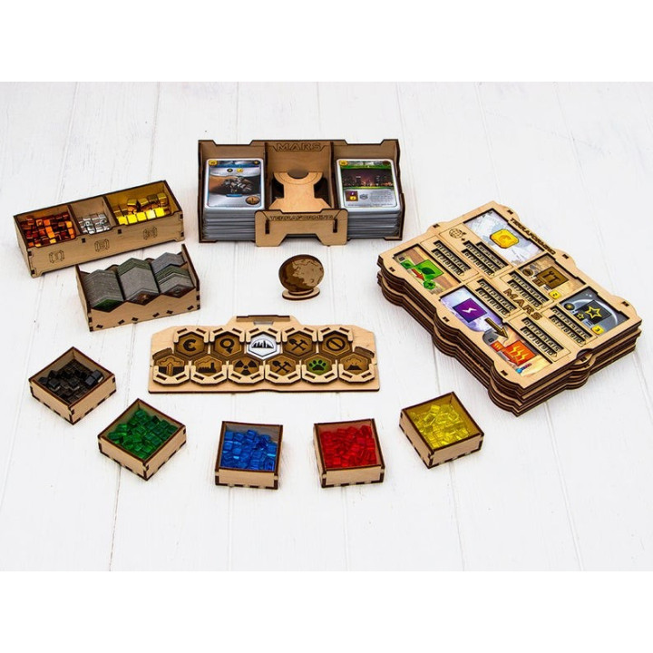 JEUX DE SOCIÉTÉ - Insert en bois TowerRex - Terraforming Mars