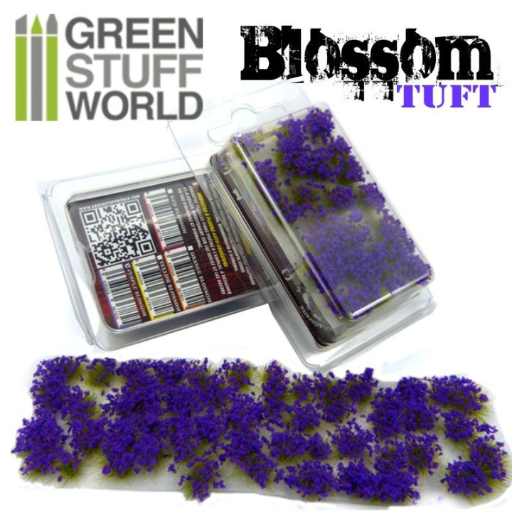 TOUFFES HERBE - Touffes de Fleurs - 6mm - Auto-Adhésif - Fleurs VIOLETTES