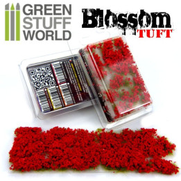 Flower Tufts - 6mm - Auto-Duct - RED Flowers - GRASS TUFTS