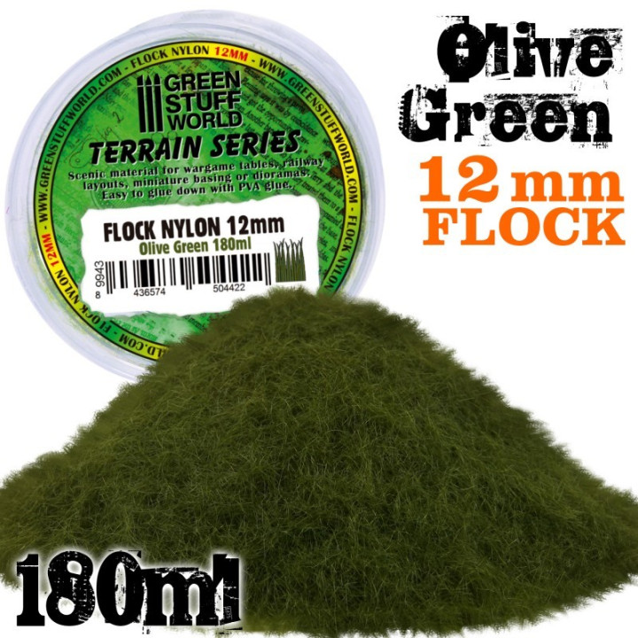 HERBE STATIQUE - Herbe Statique 12 mm - Vert Olive - 180ml