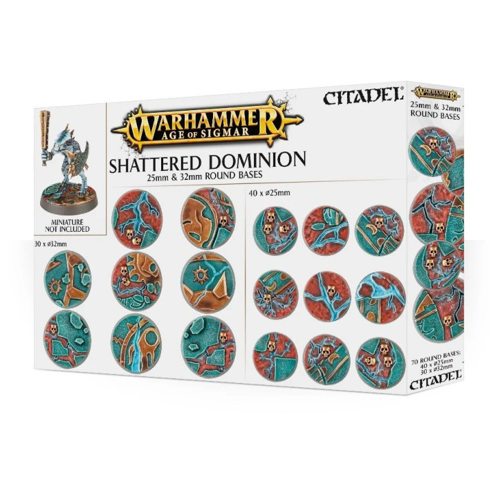 Shattered Dominion: 25mm and 32mm oval plinths - BASES FOR MINIATURES
