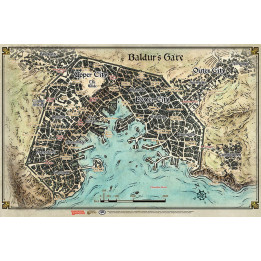 Dungeons - Dragons 5th - Baldur's Gate Game Mat - BOARD GAMES