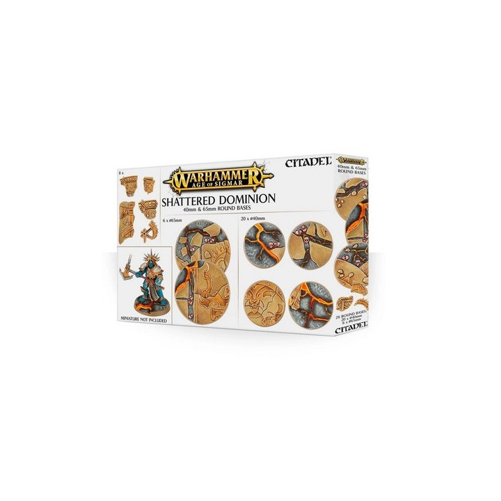 Shattered Dominion: round bases of 40mm and 65mm - BASES FOR MINIATURES
