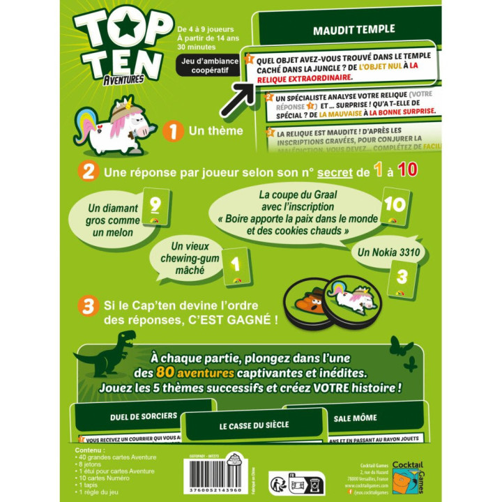 La Top Ten delle avventure - GIOCHI DA TAVOLO
