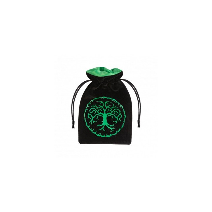 BOURSE - Sac à Dés - Forêt noire & verte en velours