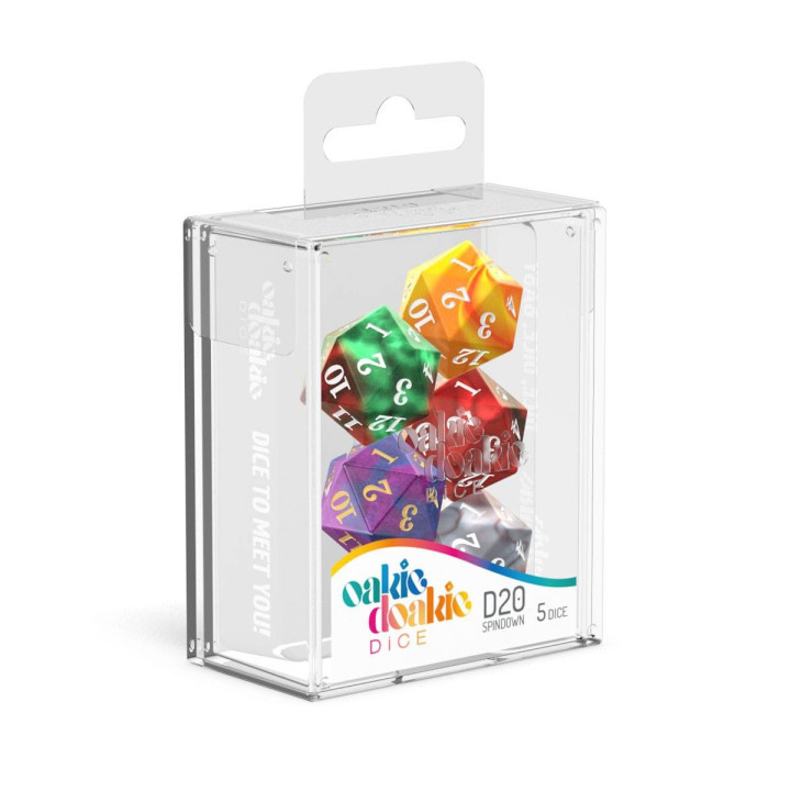 DÉS - GEMDICE - Oakie Doakie Dice - Set de 5 D20 Spindown