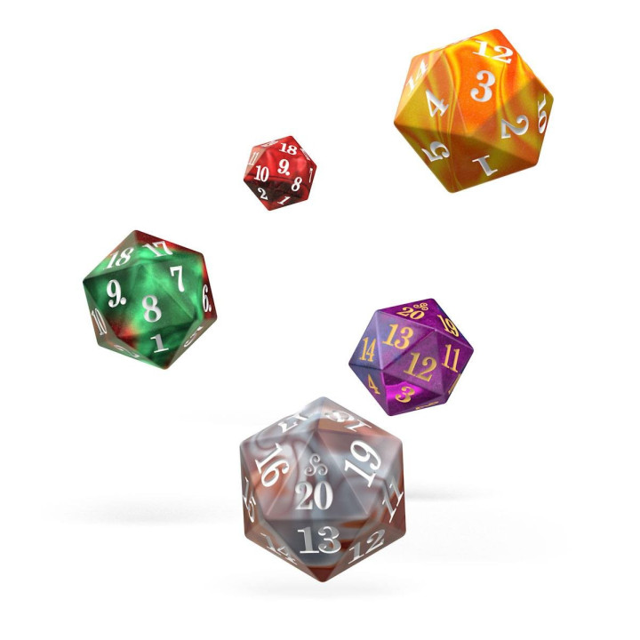 GEMDICE - Oakie Doakie Dice - Set of 5 D20 Spindown - Dice