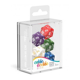 DÉS - MARBLE - Oakie Doakie Dice - Set de 5 D20 Spindown