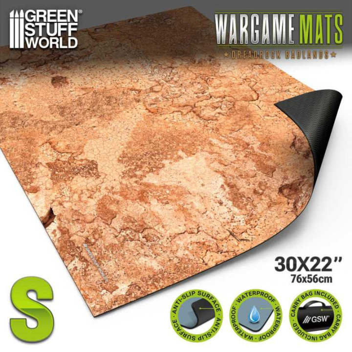 PLAYMATS (TERRAIN) : Tapis néoprène 22x32" Dreadrock Badlands (56x7...