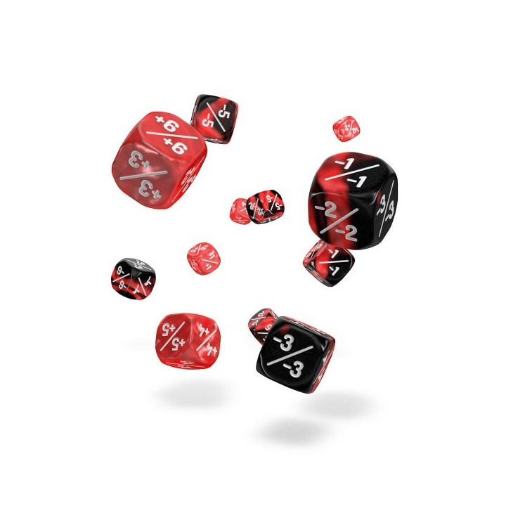 MARBLE - GEMIDICE - Oakie Doakie Dice - 14 D6 dice of 12 mm Positive - Negative - Dice