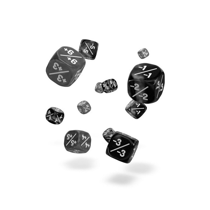 MARBLE & GEMIDICE - Oakie Doakie Dice - 14 dés D6 de 12 mm Positive & Negative - DES