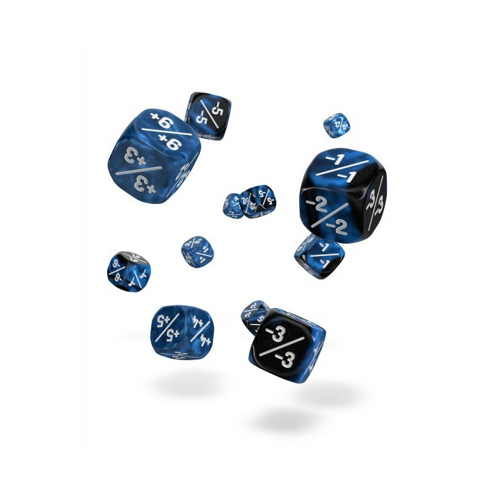 MARBLE - GEMIDICE - Oakie Doakie Dice - 14 D6 dice of 12 mm Positive - Negative - Dice