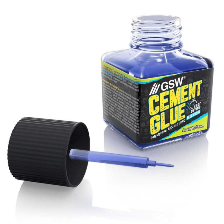 Blue plastic glue 40ml - HOBBY ACCESSORIES