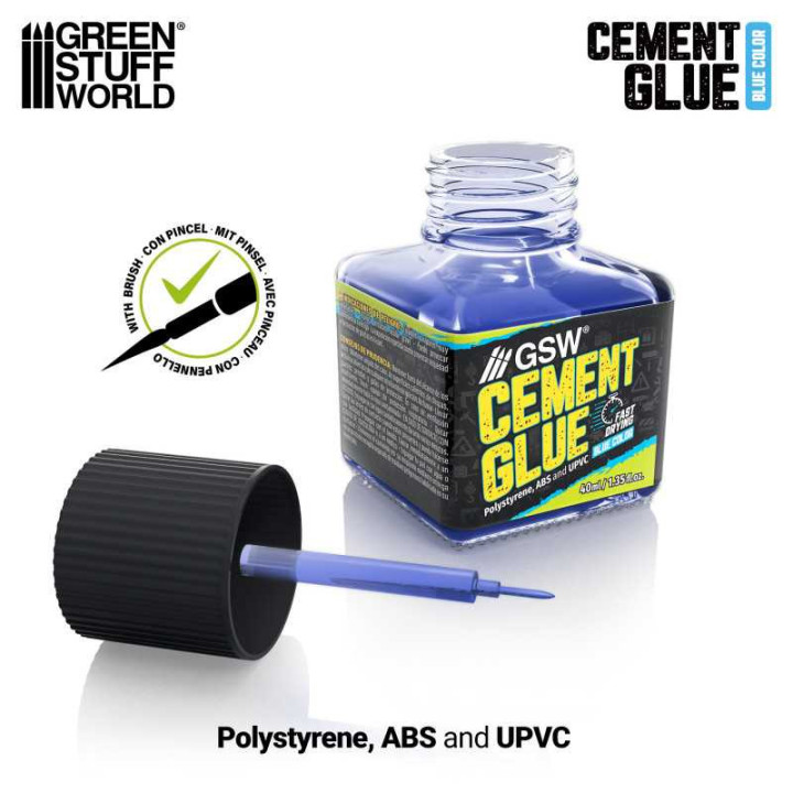 Blue plastic glue 40ml - HOBBY ACCESSORIES