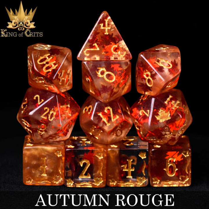 DÉS : Autumn Rouge 11 Dice Set