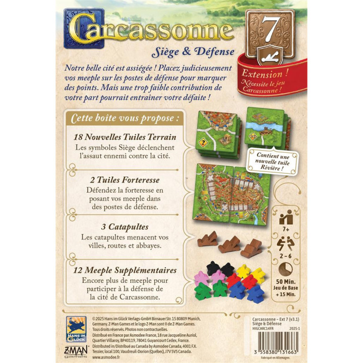 Carcassonne : Extension 7 - Siège & Défense