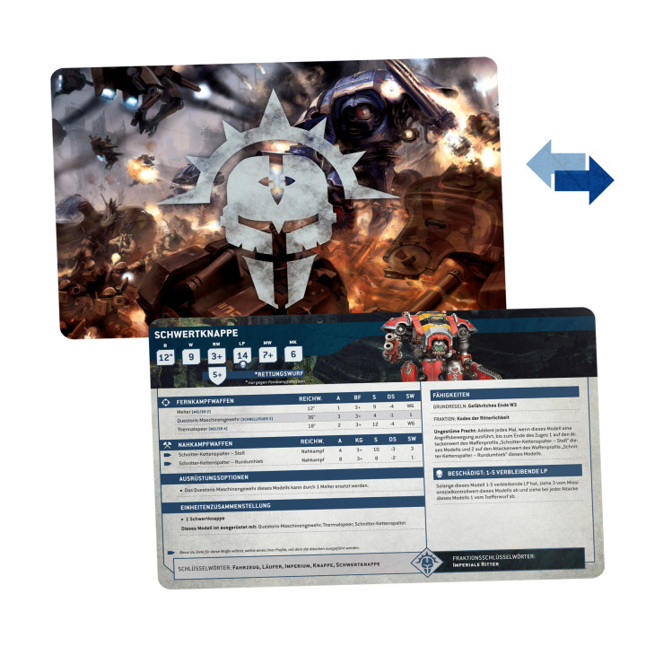 Datenblattkarten: Imperial Knights - ARMEEN DES IMPERIUMS