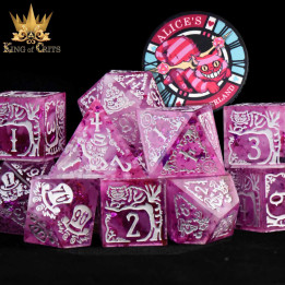DÉS : Alice's Wonderland 11 Dice Set with Gift Box (Sharp Edge)