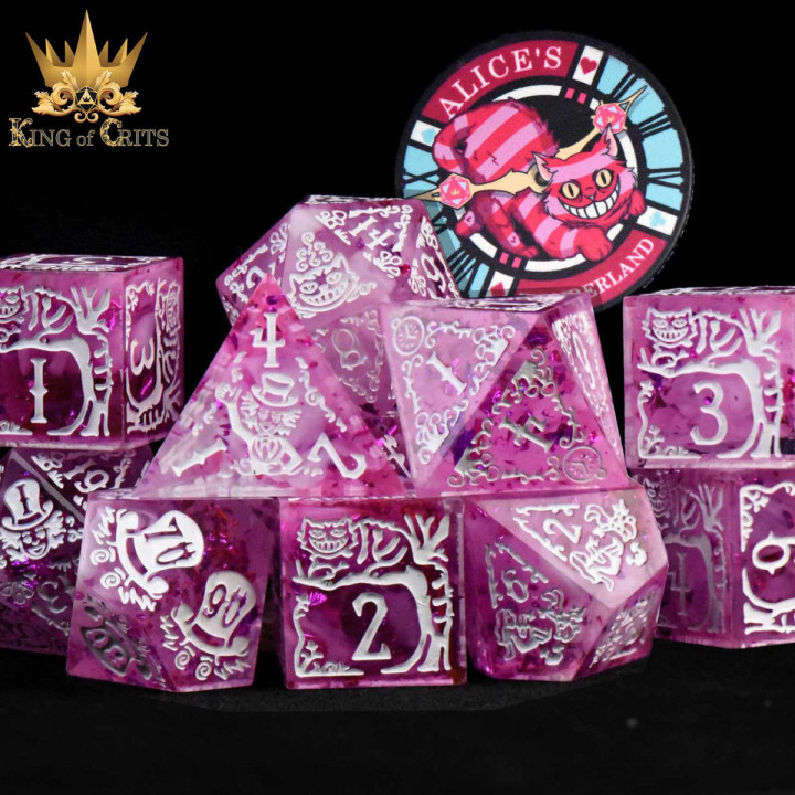 Alice's Wonderland 11 Dice Set with Gift Box (Sharp Edge) _ DÉS