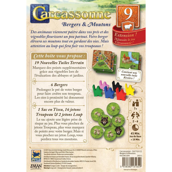 Carcassonne : Extension 9 - Bergers et Moutons - TO SORT