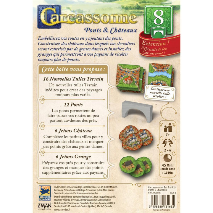 Carcassonne : Extension 8 - Ponts & Châteaux - TO SORT