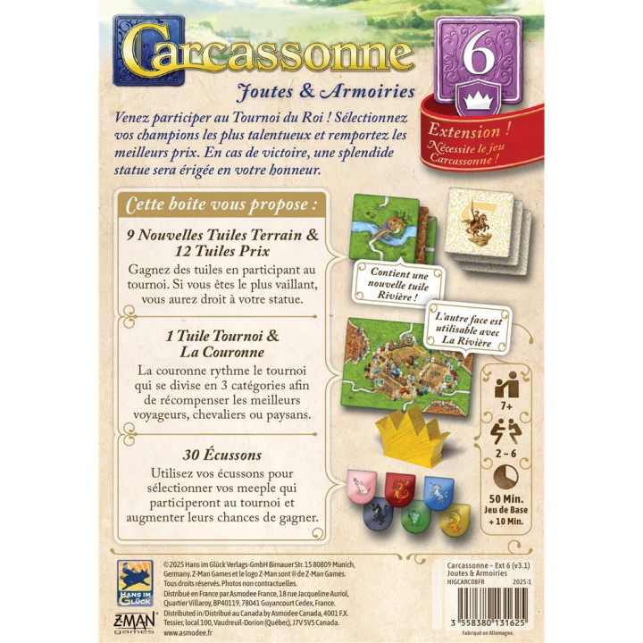 Carcassonne : Extension 6 - Joutes & Armoiries - TO SORT