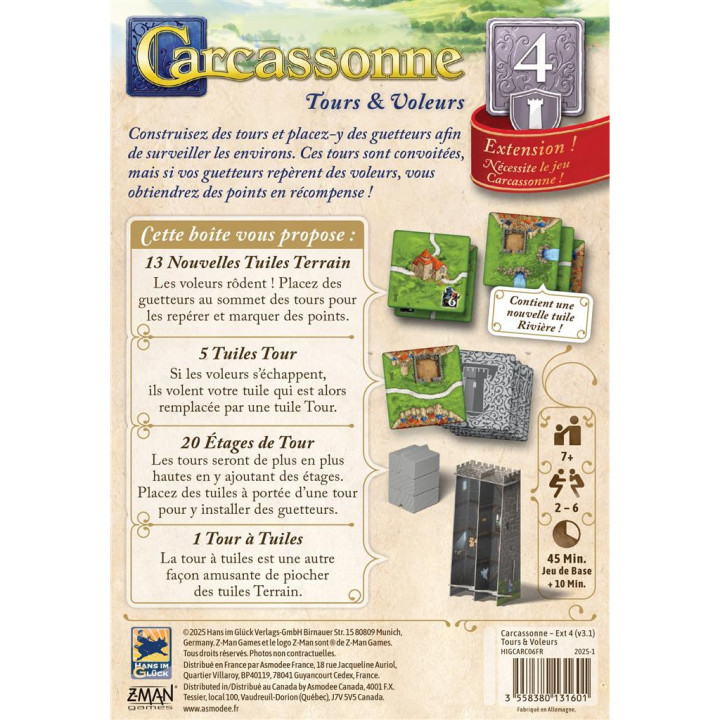 Carcassonne : Extension 4 - Tours & Voleurs - TO SORT