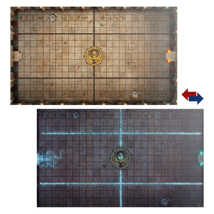 Tomb Kings Pitch: campo e panchine a doppia faccia - BLOOD BOWL