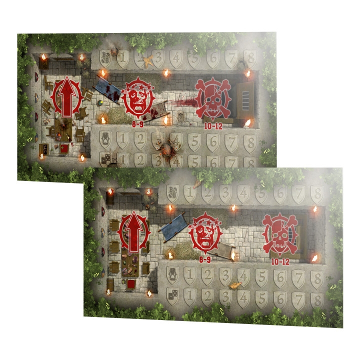Bretonnian Pitch: Double-sided Pitch and Dugouts - BLOOD BOWL