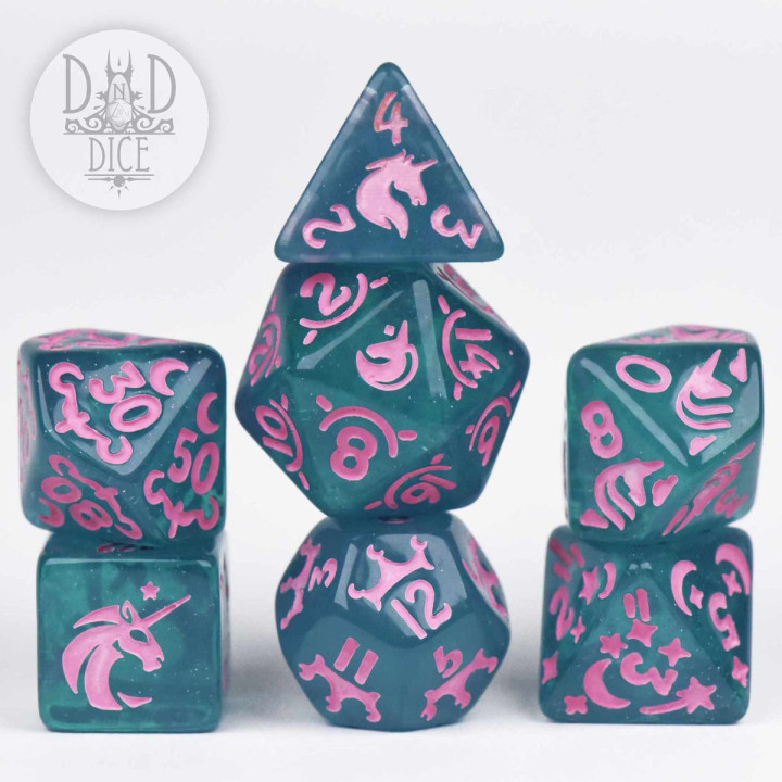 DÉS : Unicorn Princess Dice Set