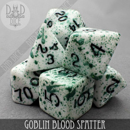 DÉS : Goblin Blood Spatter Dice Set (Hand Painted)