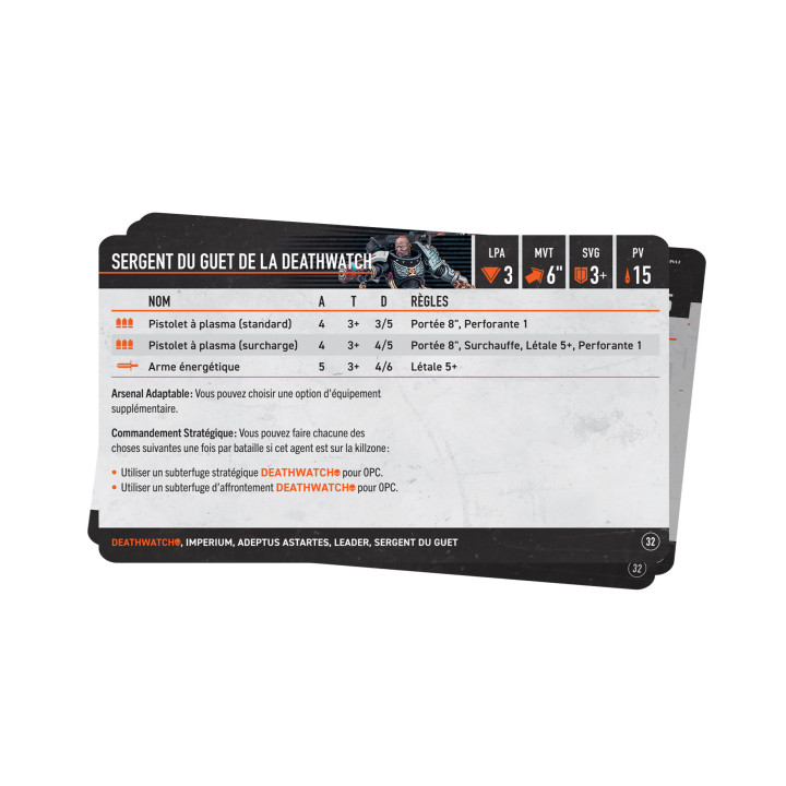 Kill Team: Deathwatch – Cartes Techniques - KILL TEAM