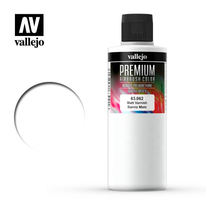 Vallejo Auxiliaries - Premium Matt Varnish 200ml (63.062) - PITTURE