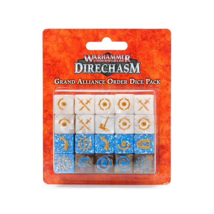 Warhammer Underworlds as Direchasm - Grand Alliance Order Dice Set - MINIS