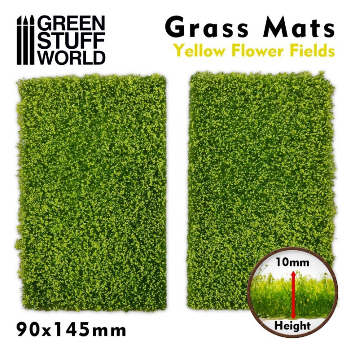 Grass Carpet Cutting - Field of Yellow Flowers - BASING MATERIALS
