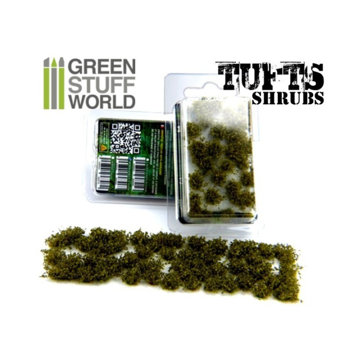 TOUFFES HERBE - Touffes de Buissons - 6mm - Auto-Adhésif - VERT FONCÉE