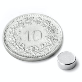 Neodym magnetic disk - Ø 6 mm, height 2 mm - MAGNETS
