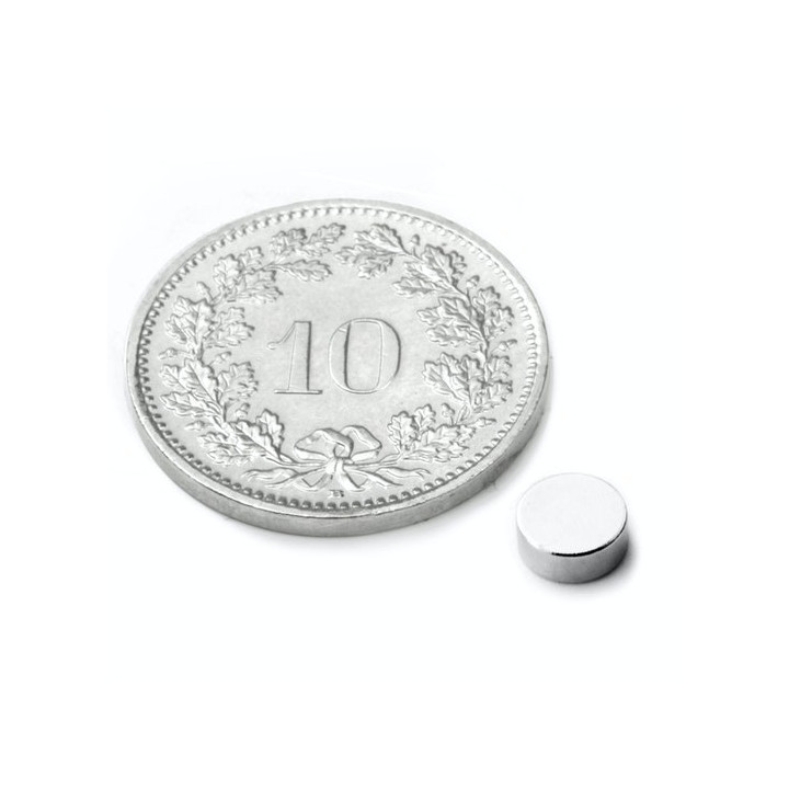 Disque magnétique Néodyme Ø 5 mm, hauteur 2 mm - MAGNETE