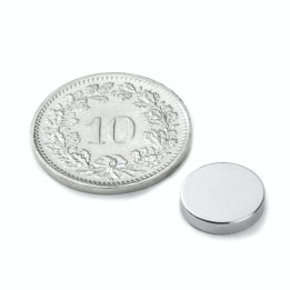 AIMANTS - Disque magnétique Néodyme Ø 10 mm, hauteur 2 mm