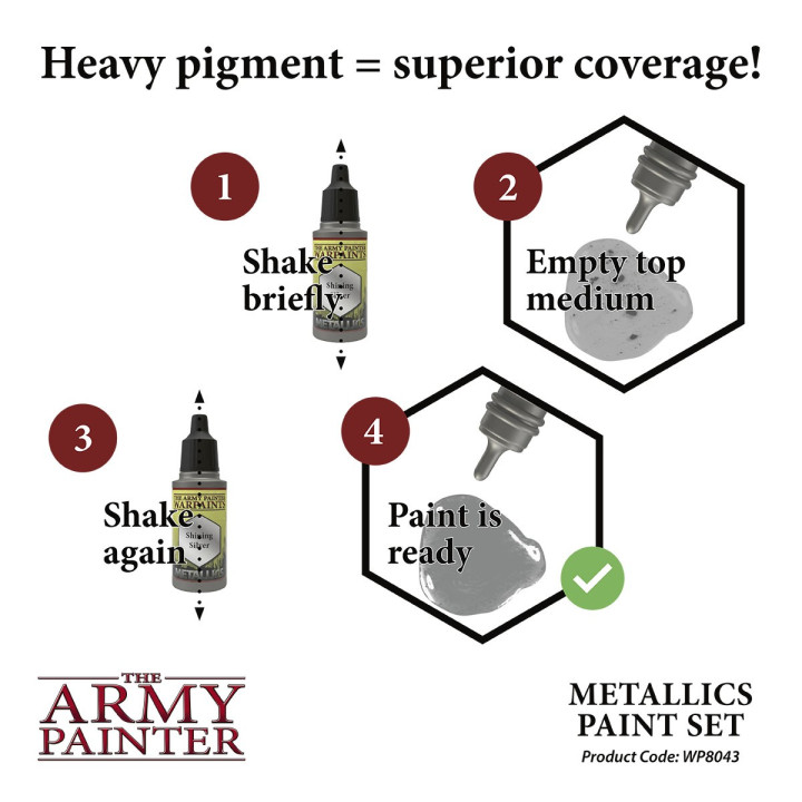 PEINTURES - Warpaints Metallic Paint Set