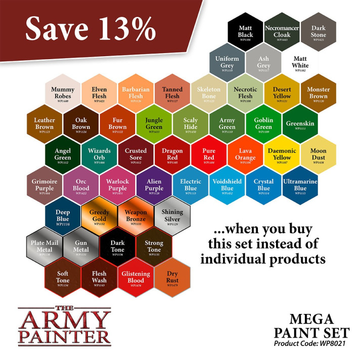 PEINTURES - Army Painter - Warpaints Mega Paint Set