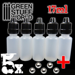 Empty Paint Pots with Mixing Balls 17ml - PAINTINGS