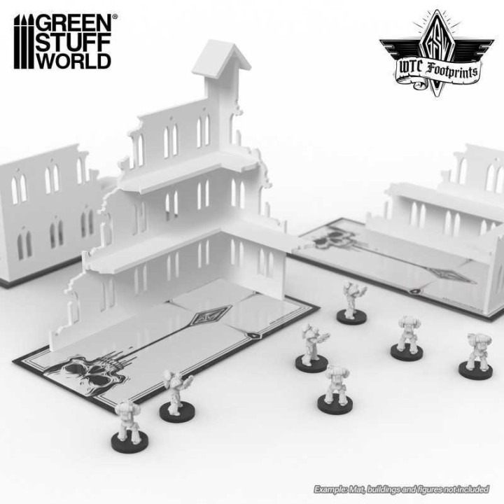 Gabarit Ruine avec crânes pour Wh40k compatibles - TERRAIN - SCENERY